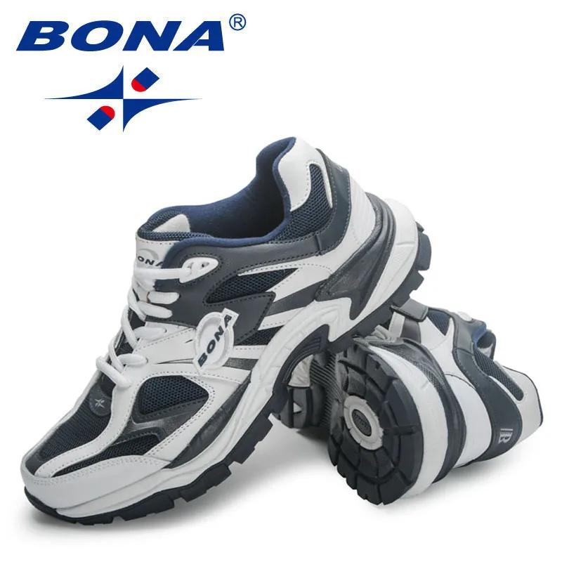BONA-Chaussures de course sur route respirantes pour hommes, nouveaux créateurs, chaussures de march