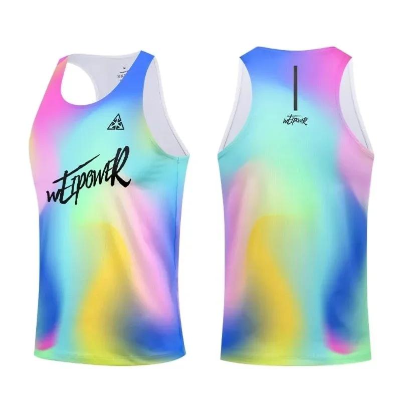 Gilets de course Marathon, T-shirts de course de sport professionnel d'été pour hommes et femmes, vê