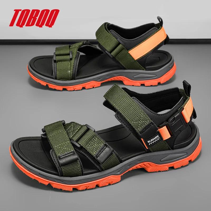Sandales d'été pour hommes avec sangle réglable, sandales de Sport à la mode, sandales de randonnée 