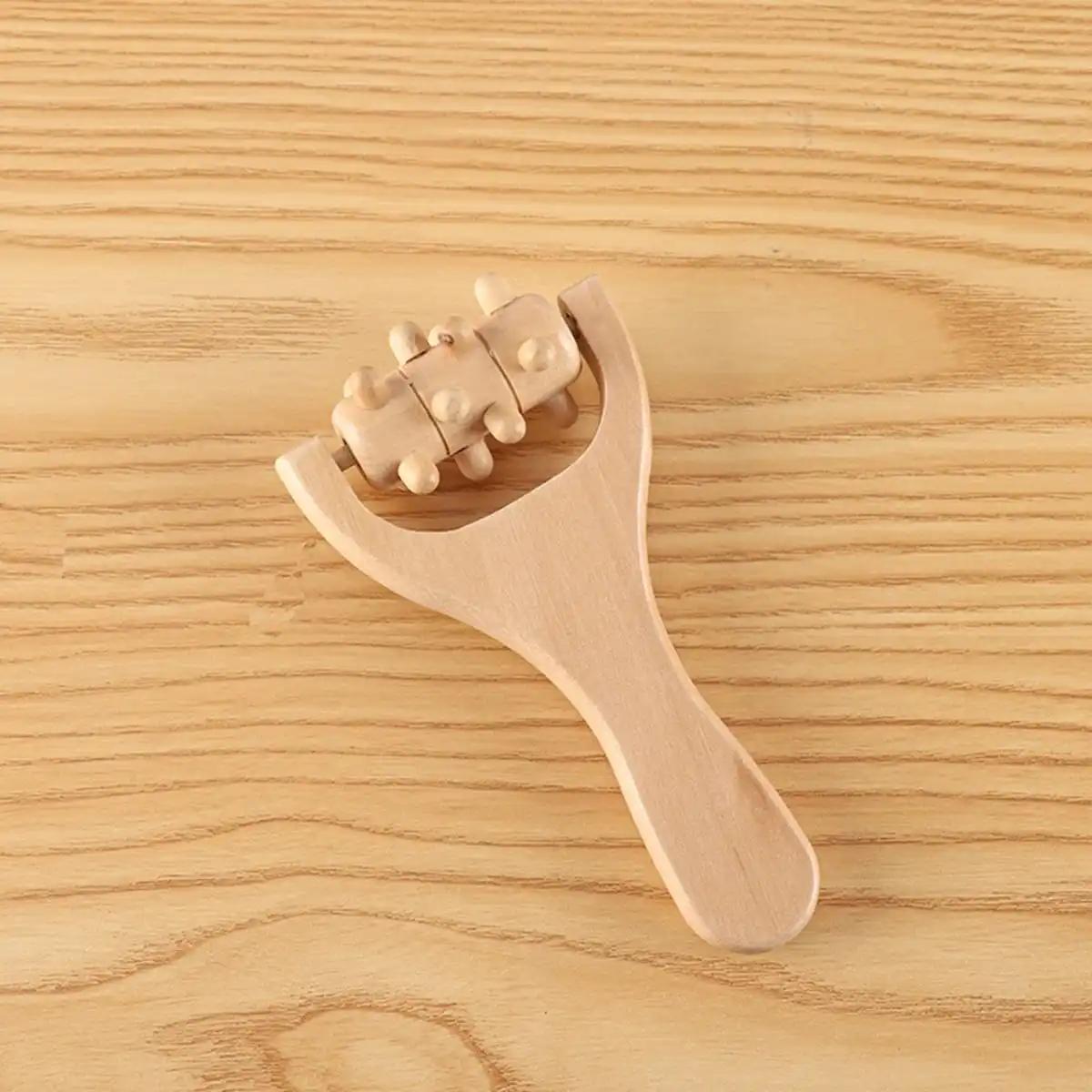 Rouleau en bois masseur thérapie corps masseur visage épaule cou main pousser roulant masseur corps 
