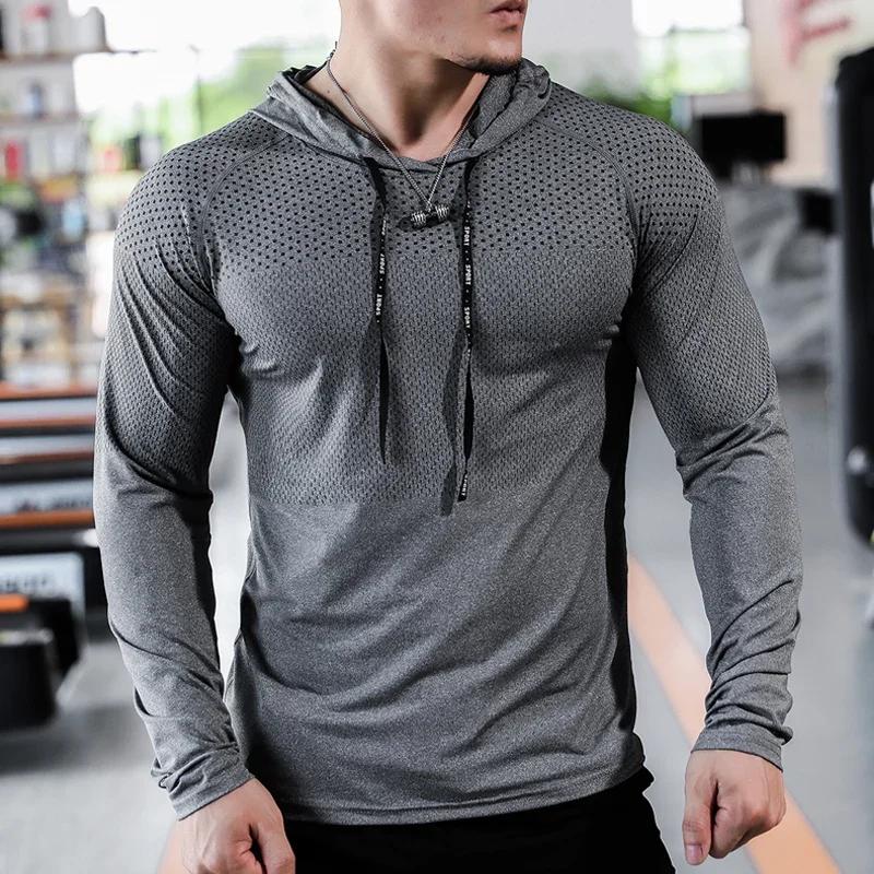 Survêtement homme fitness à capuche pour entraînement extérieur et musculation - Confort gym