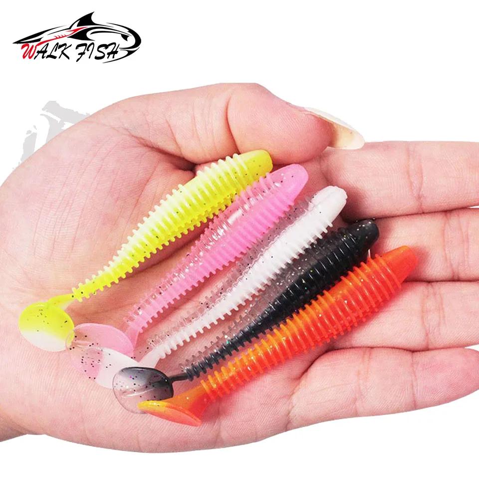 Obk Fish-Leurre de pêche en plastique souple, appâts à vers, jigging WobJeff, leurres de pêche, nage