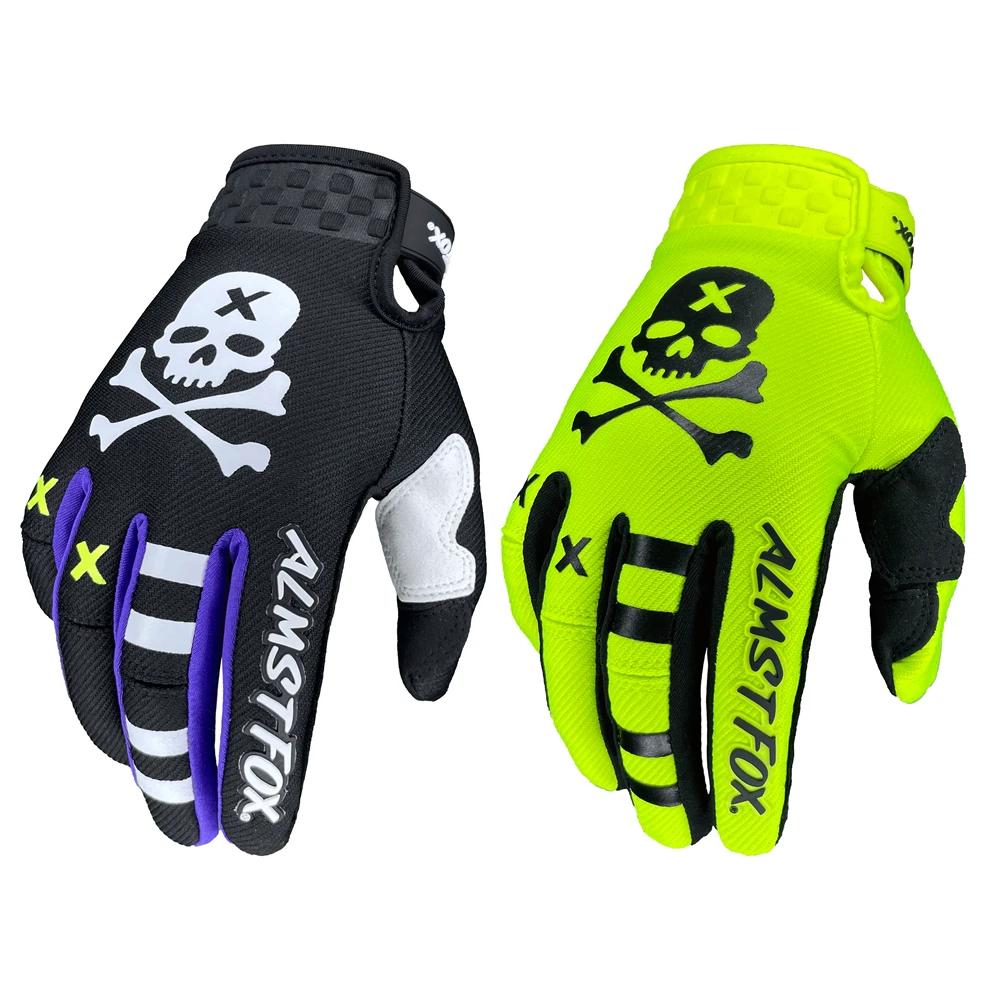Almst-Gants de moto Fox Skull pour hommes, gants de course de vélo de montagne, écran tactile, moto 