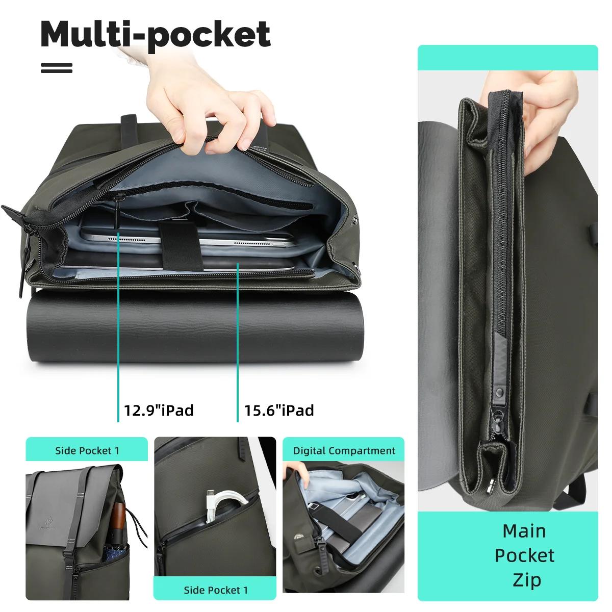 Heroic Knight 15.6 "sac à dos décontracté pour ordinateur portable hommes étanche grande capacité sa