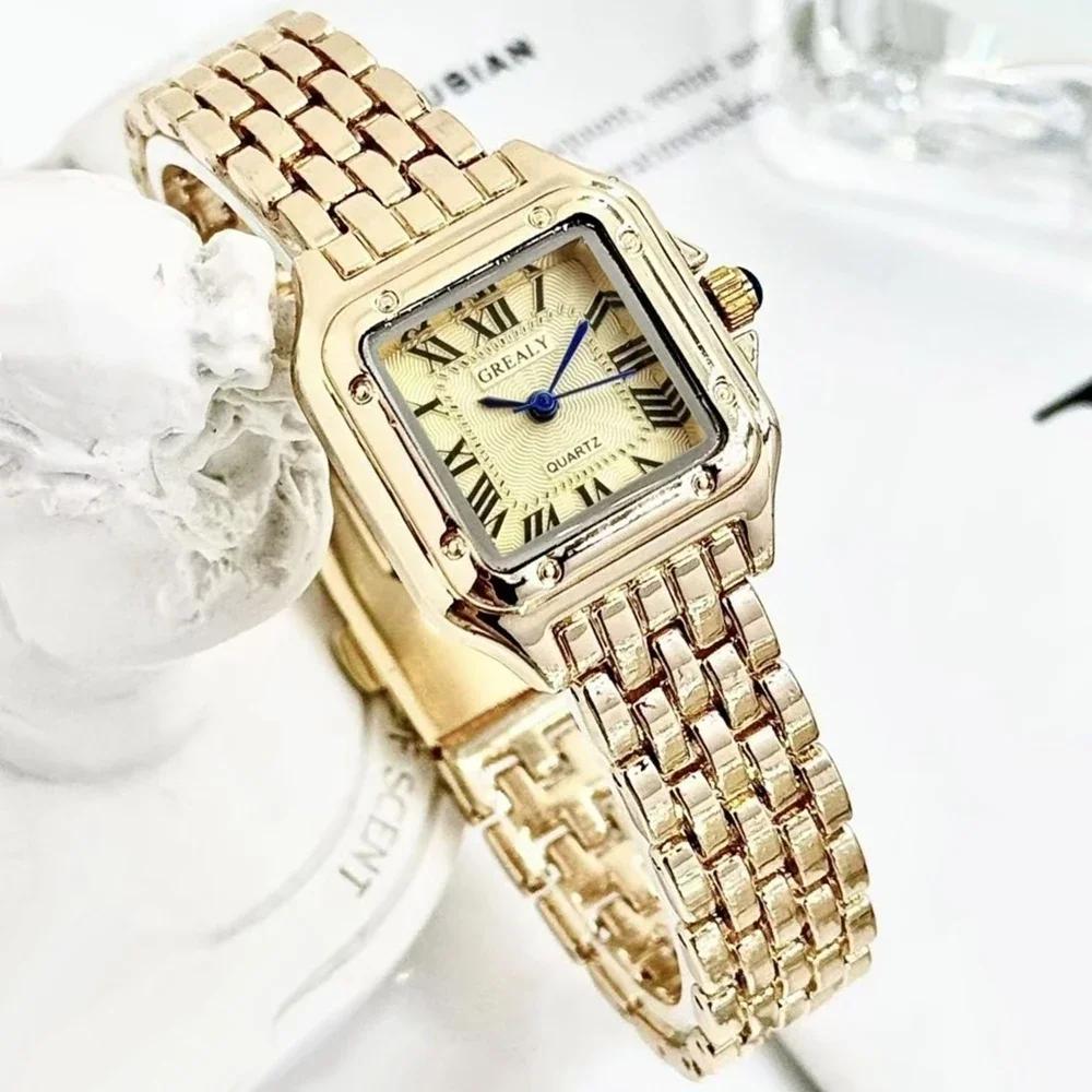 Montres de luxe en strass pour femmes, montre-bracelet à Quartz carrée, Simple, horloge pour dames