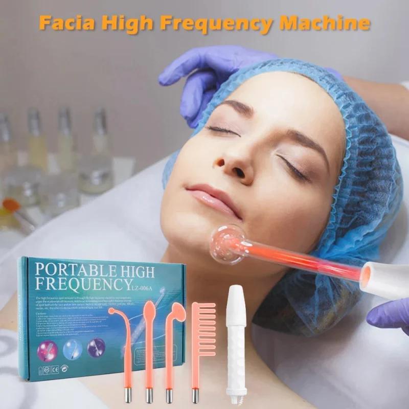 4 en 1 électrique portatif pour le visage outils de beauté de la peau Portable haute fréquence bague