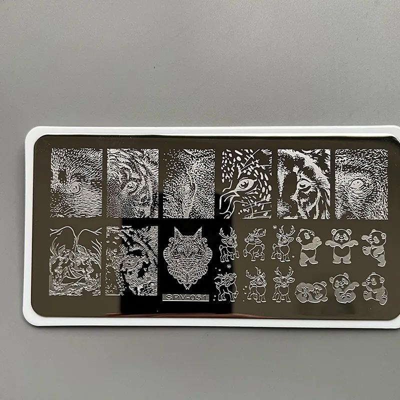 XMQ-Plaques d'estampage Nail Art, modèle de fleurs, freins