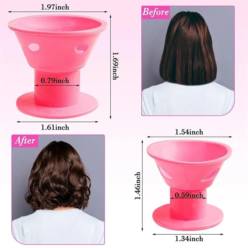 10/20 pièces bigoudis en caoutchouc souple Silicone sans chaleur bigoudis Clips pas de blesser bigou