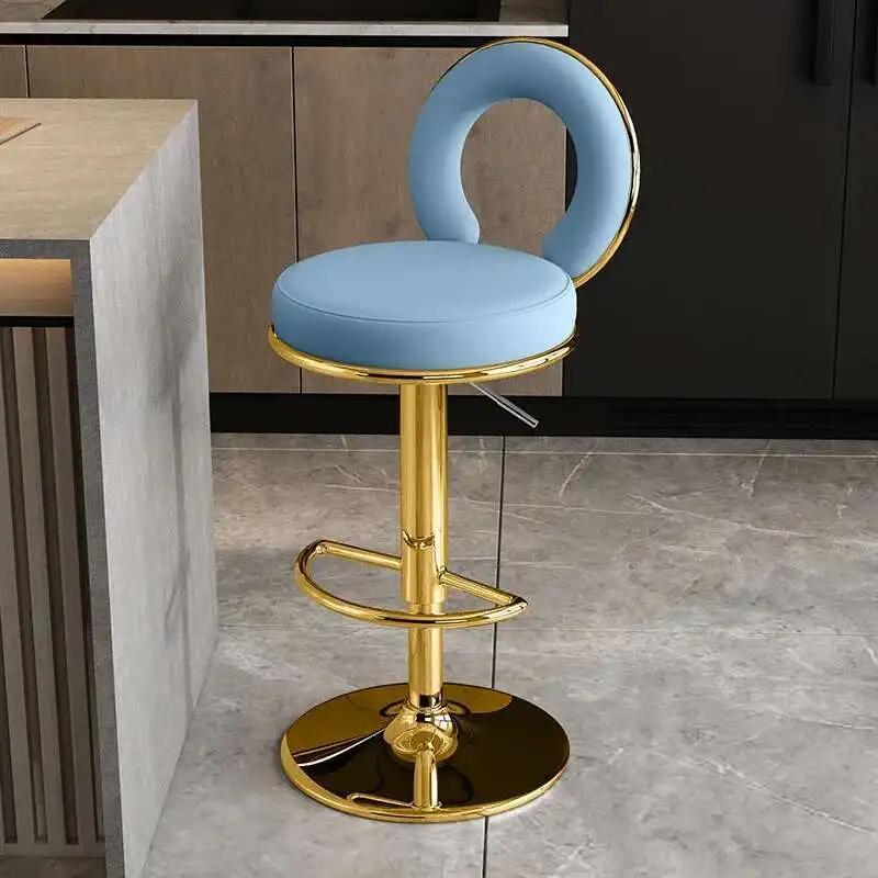 Tabouret haut nordique en métal moderne, chaises de bar de luxe, meubles de restaurant, salon