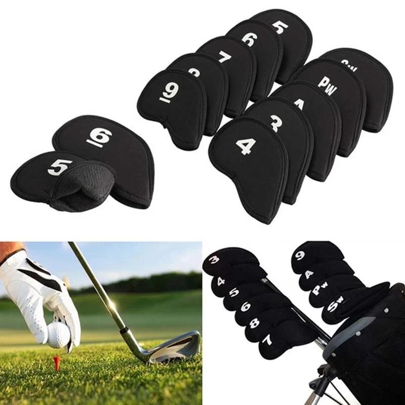 Couvre-tête en fer pour Club de Golf Portable, 10 pièces, ensemble de couvre-chef de protection, fou