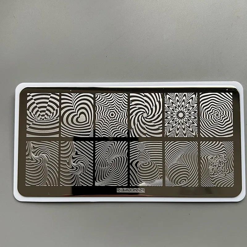 XMQ-Plaques d'estampage Nail Art, modèle de fleurs, freins