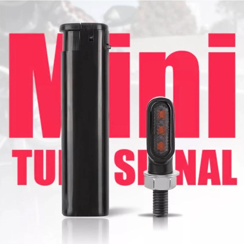 8mm Mini Led Moto clignotant lampe indicateurs clignotant Moto Led pour Honda Yamaha Kawasaki café R