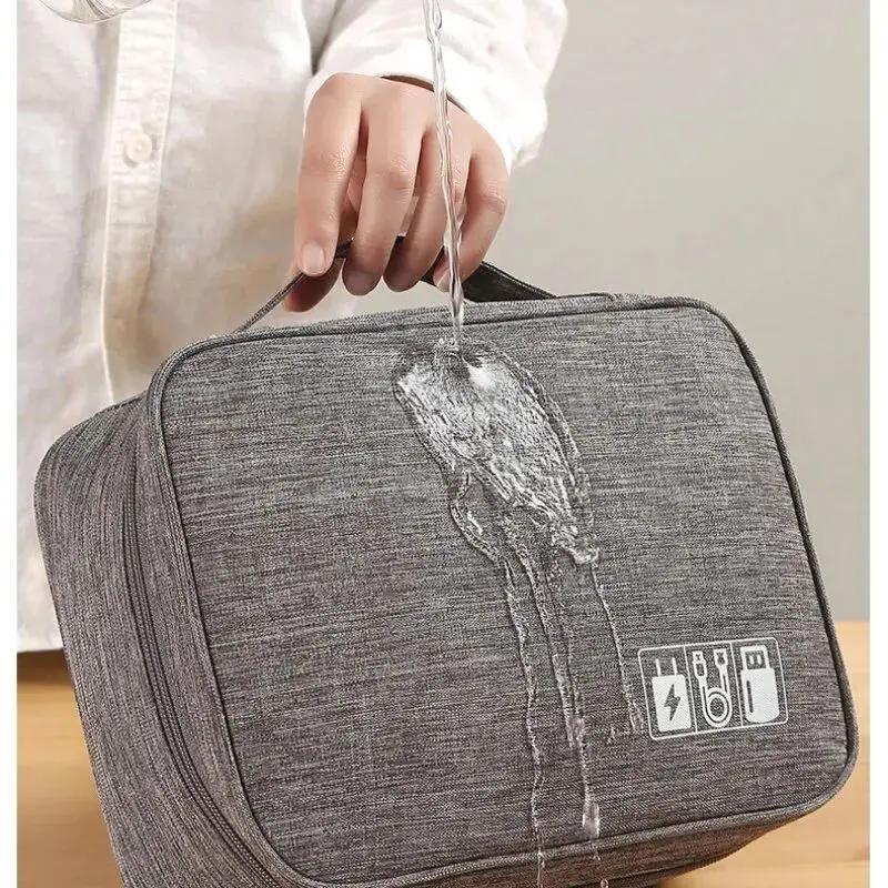 Sac de rangement de câbles, organisateur électronique numérique étanche, sac de rangement de prise d