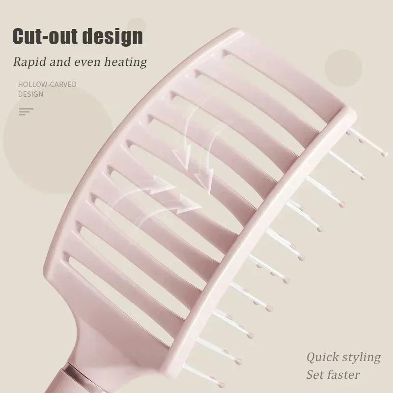 Brosse à cheveux démêlante, peigne de Massage du cuir chevelu creux, peigne à dents larges, brosse d