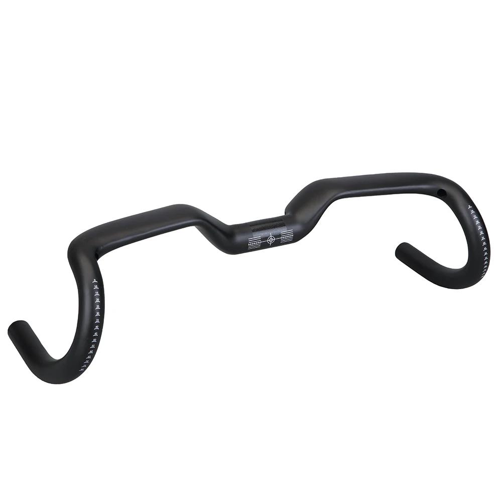 2024 Manche en gravier 14 °   Guidon de vélo en carbone, guidon aérodynamique, levage de chute, câbl