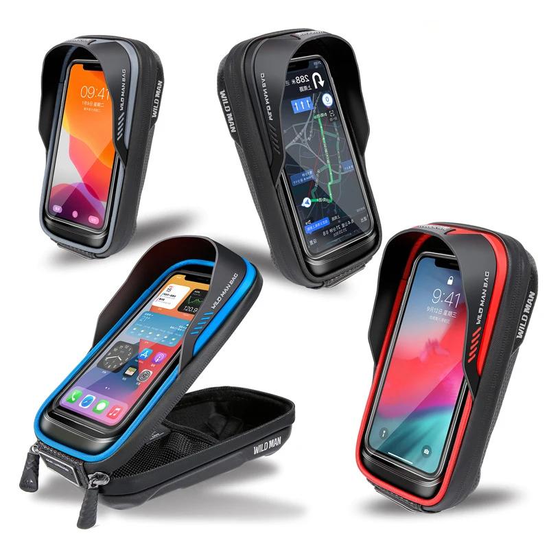WILD MAN ES16 EVA sac de vélo coque rigide guidon téléphone portable support pour écran tactile boît