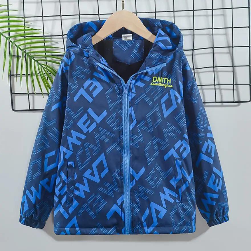 Veste d'extérieur épaisse pour garçons, imperméable, à la mode, vêtements chauds pour enfants, coupe