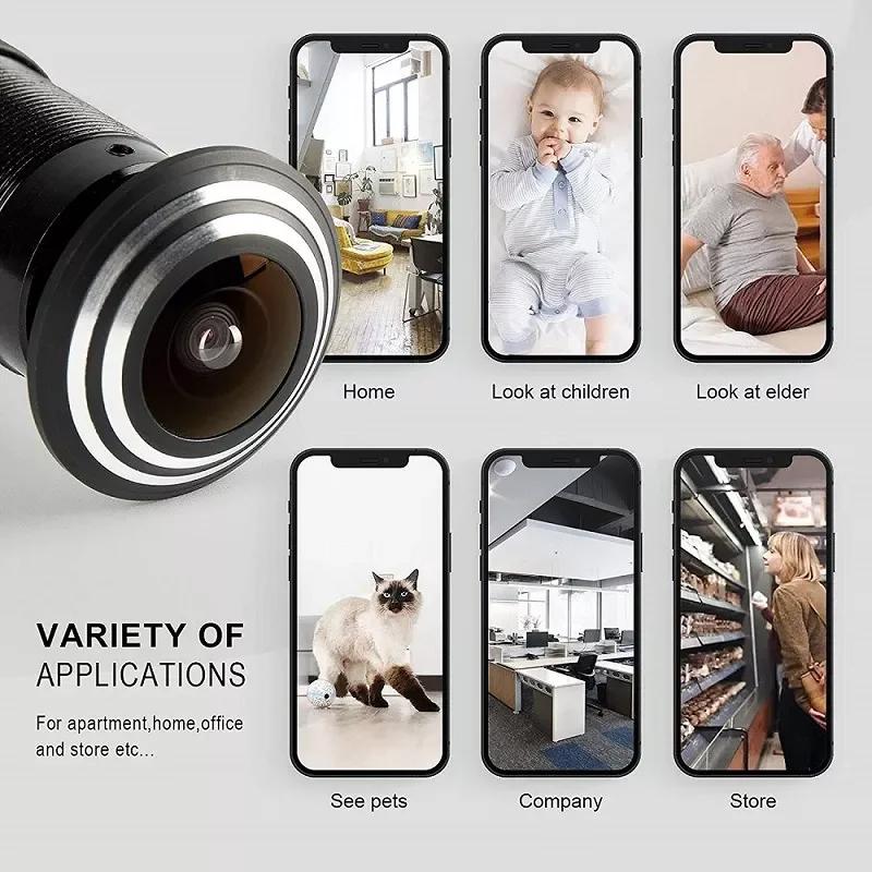 Tuya Smart Life vidéo judas Wifi caméra détection de mouvement visionneuse de porte sans fil vidéo p