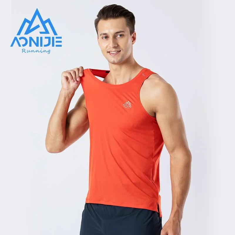 AONIJIE – débardeur d'été sans manches pour hommes, maillot de sport à séchage rapide, pour Marathon