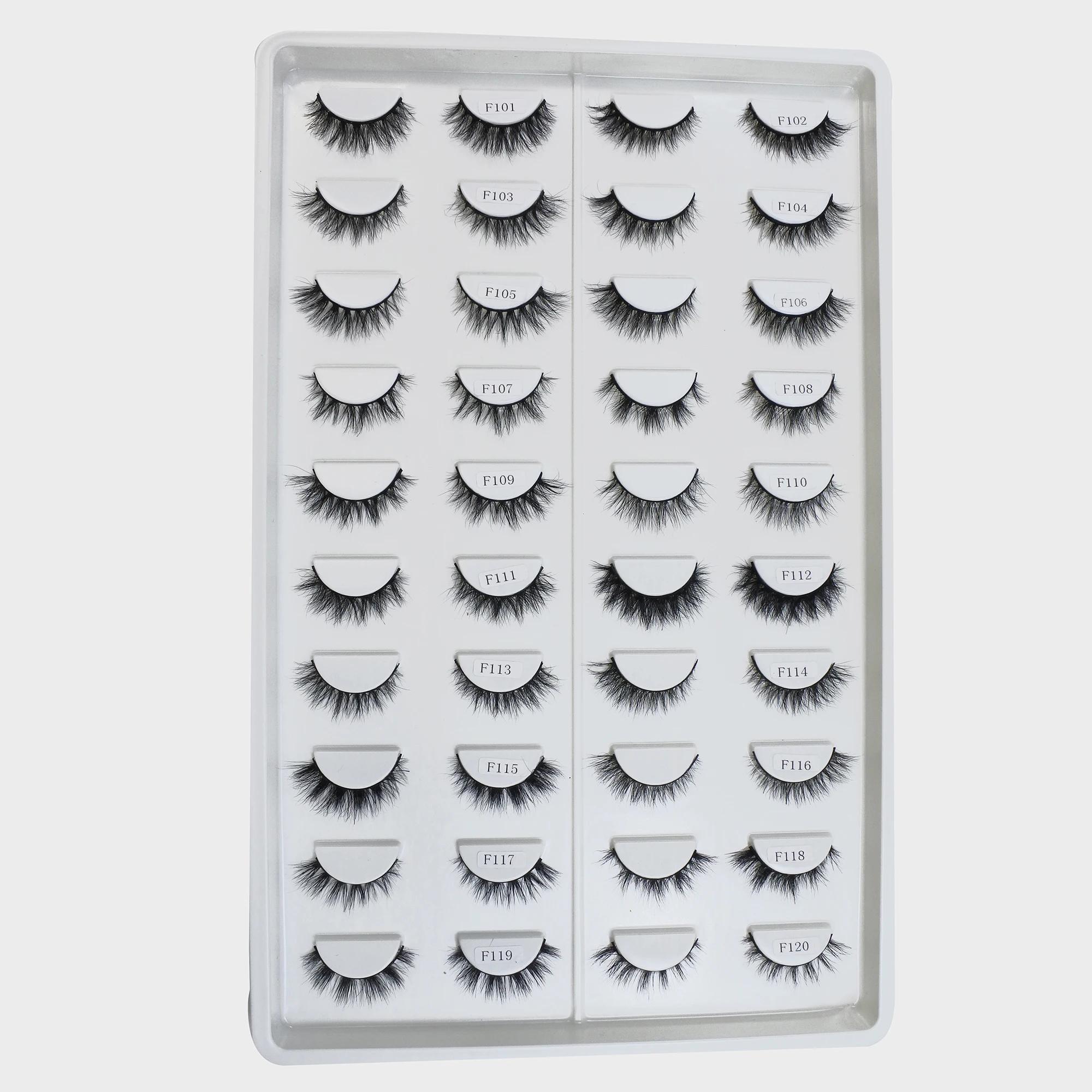 Cils de vison naturels de haute qualité mode classique doux pleine bande cils maquillage 12mm cils d