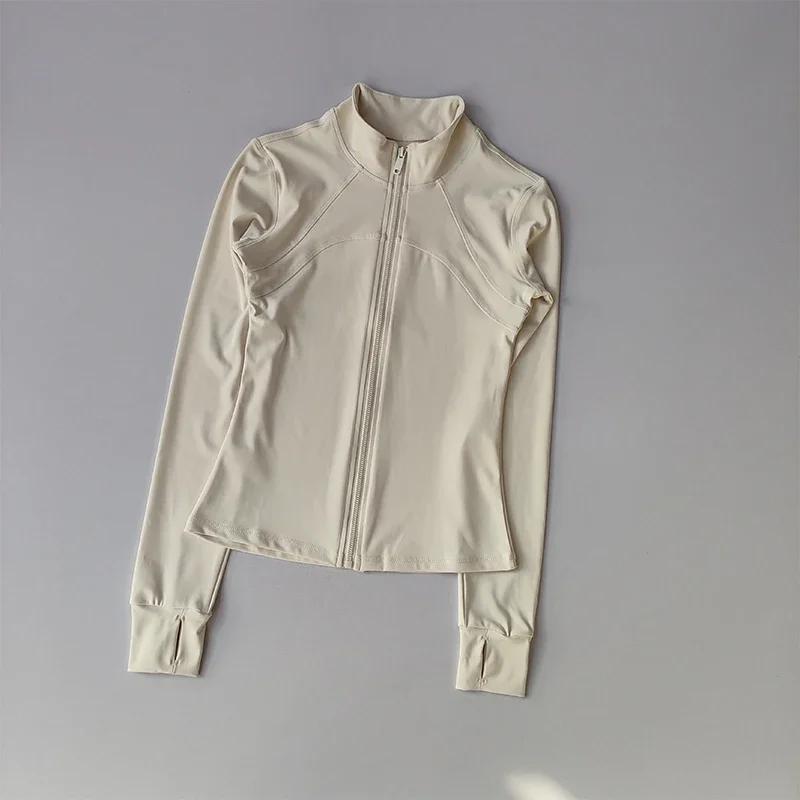 Veste de sport à fermeture éclair pour femmes, combinaisons de Yoga, coupe cintrée, entraînement pou