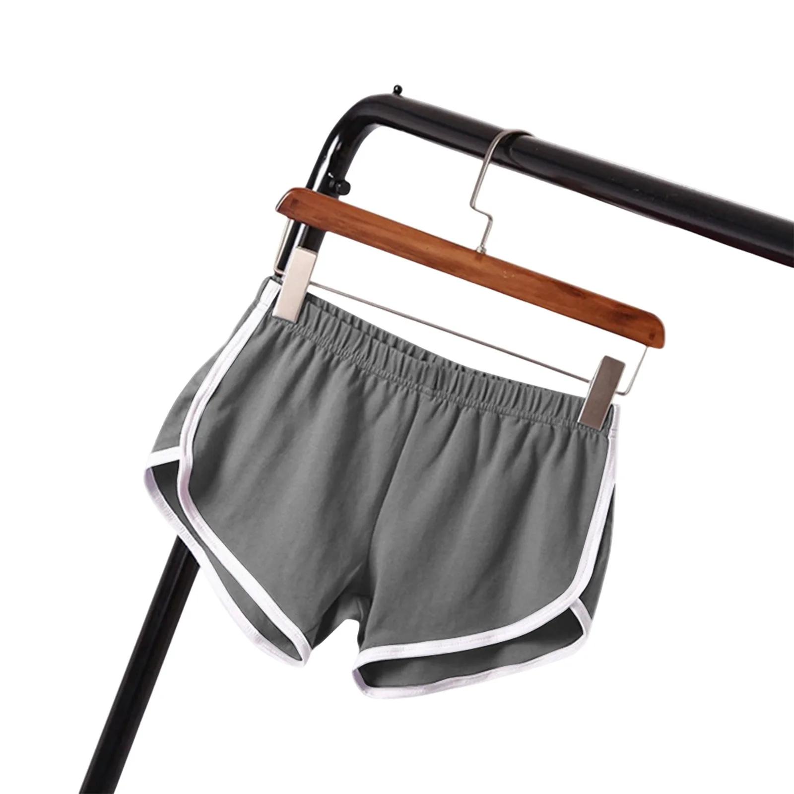 Short de sport pour femmes, couleur bonbon, Anti-vide, slim, décontracté, taille élastique, pantalon