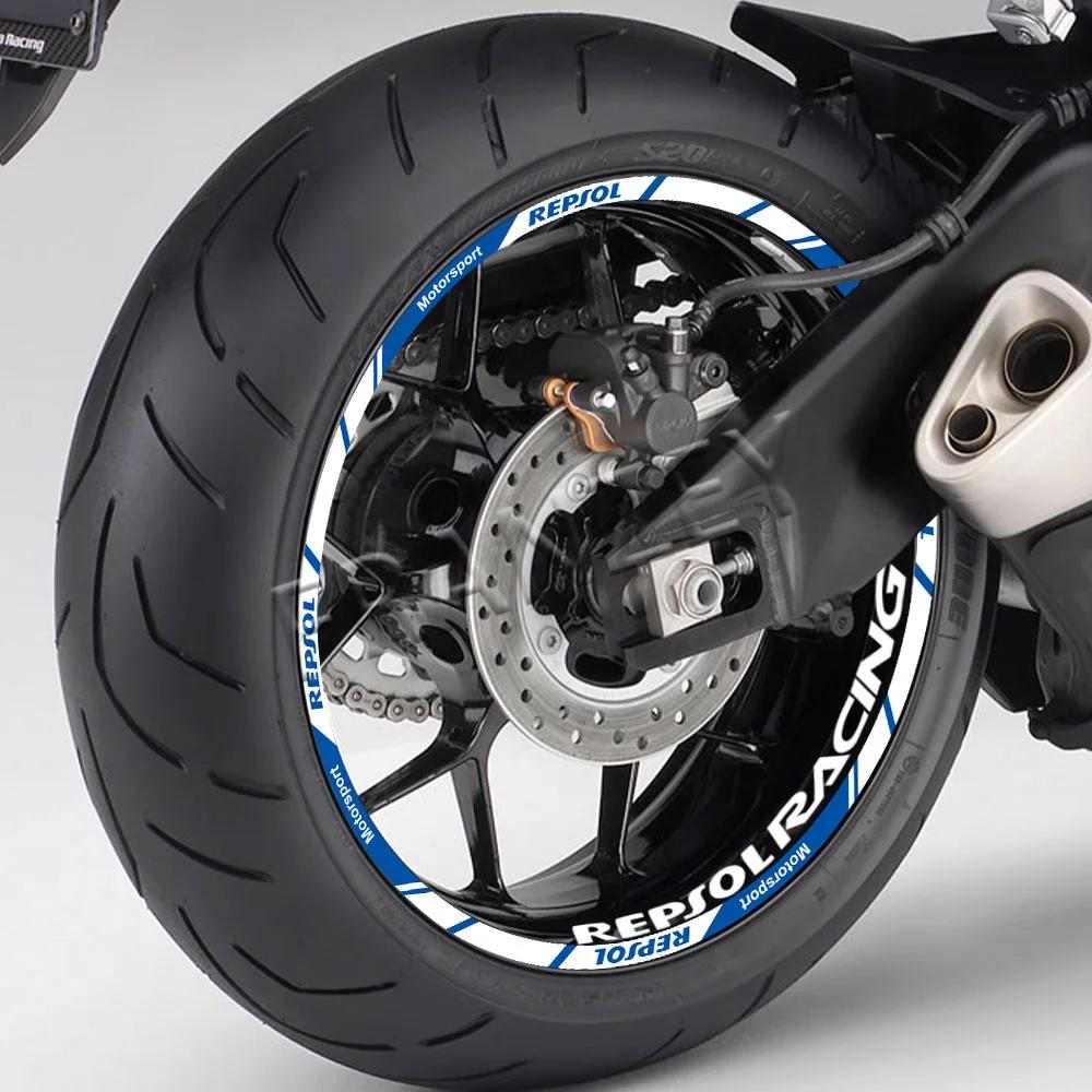 Autocollant de roue de moto pour HONDA CBR250R VFR 400 CBR600RR CBR1000RR Repsol, bande réfléchissan