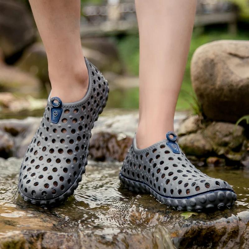 39-45 # Sandales de plage EVA pour hommes, grande taille, pantoufles de loisirs de voyage, chauss