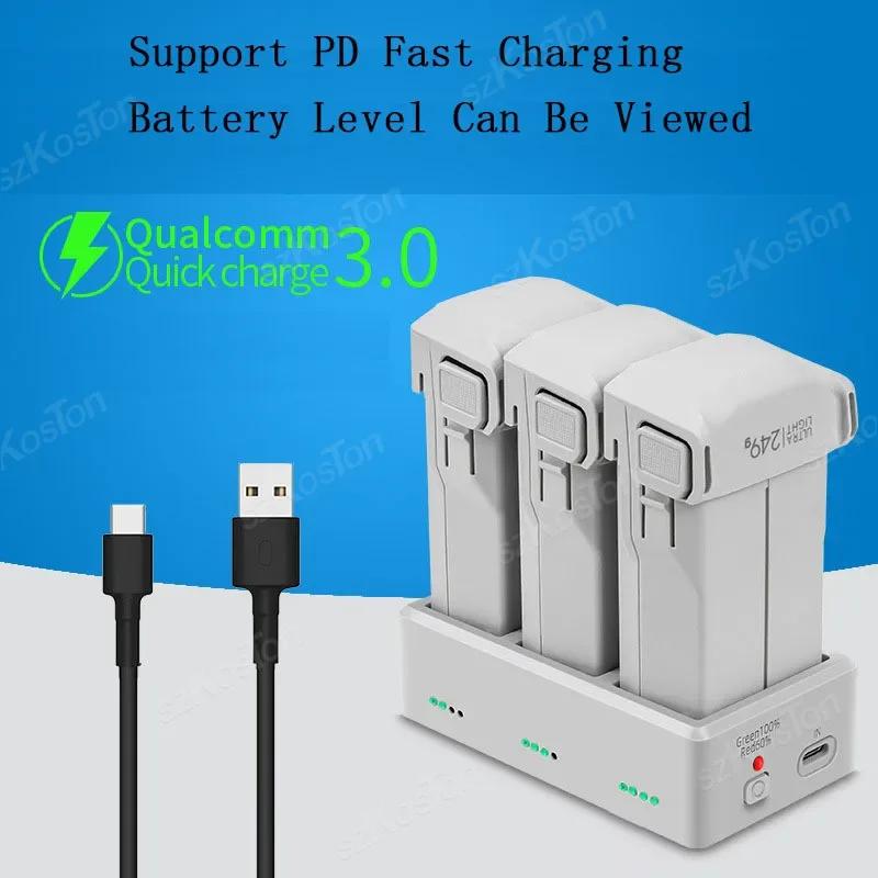 Hub de charge bidirectionnel à trois canaux pour DJI Mini 5 Pro/Mini 4 Pro/Mini 3 Pro, chargeur de b