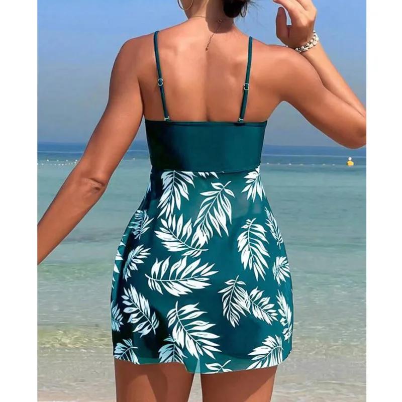 Été Sexy imprimé maillots de bain Tankini ensemble femme maillot de bain deux pièces plage maillot d