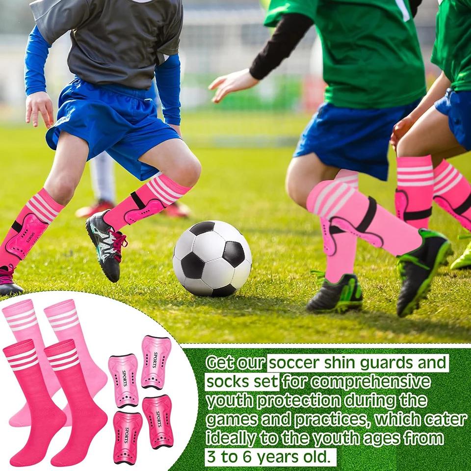 Protège-tibia football Loogdeel avec chaussettes genou anti-collision sport protection mollet