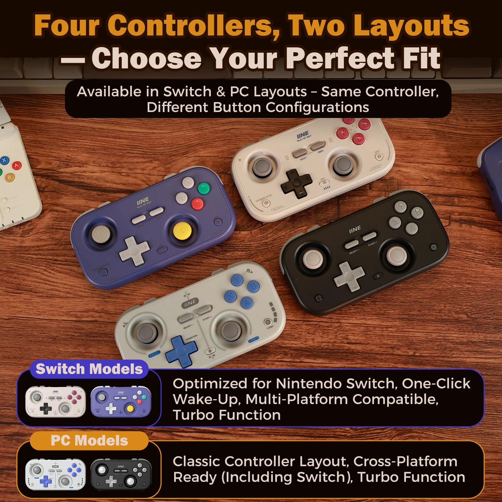Pour contrôleur de jeu rétro IINE Pocket, bâton encastré 1000Hz, manettes à effet Hall, Mini manette