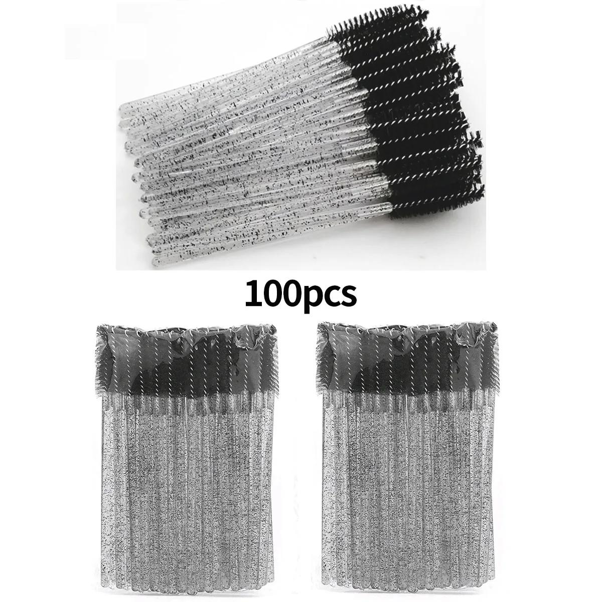 Brosses à cils jetables, 100 pièces, bobines, Micro cils, baguettes de Mascara, peignes, vente en gr