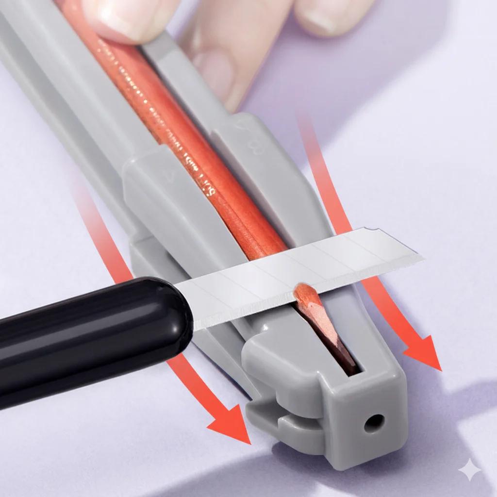 Taille-crayon à sourcils en bois pour pointe biseautée, sans noyau cassé, taille-crayon manuel facil