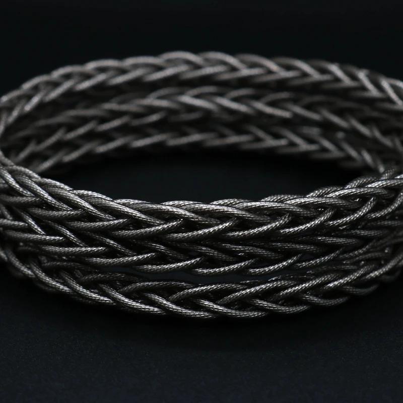 Câble de mise à niveau pour écouteurs, feuille d'argent à 8 cœurs, ivipQ-504, avec MMCX/QDC/0.78 2 b