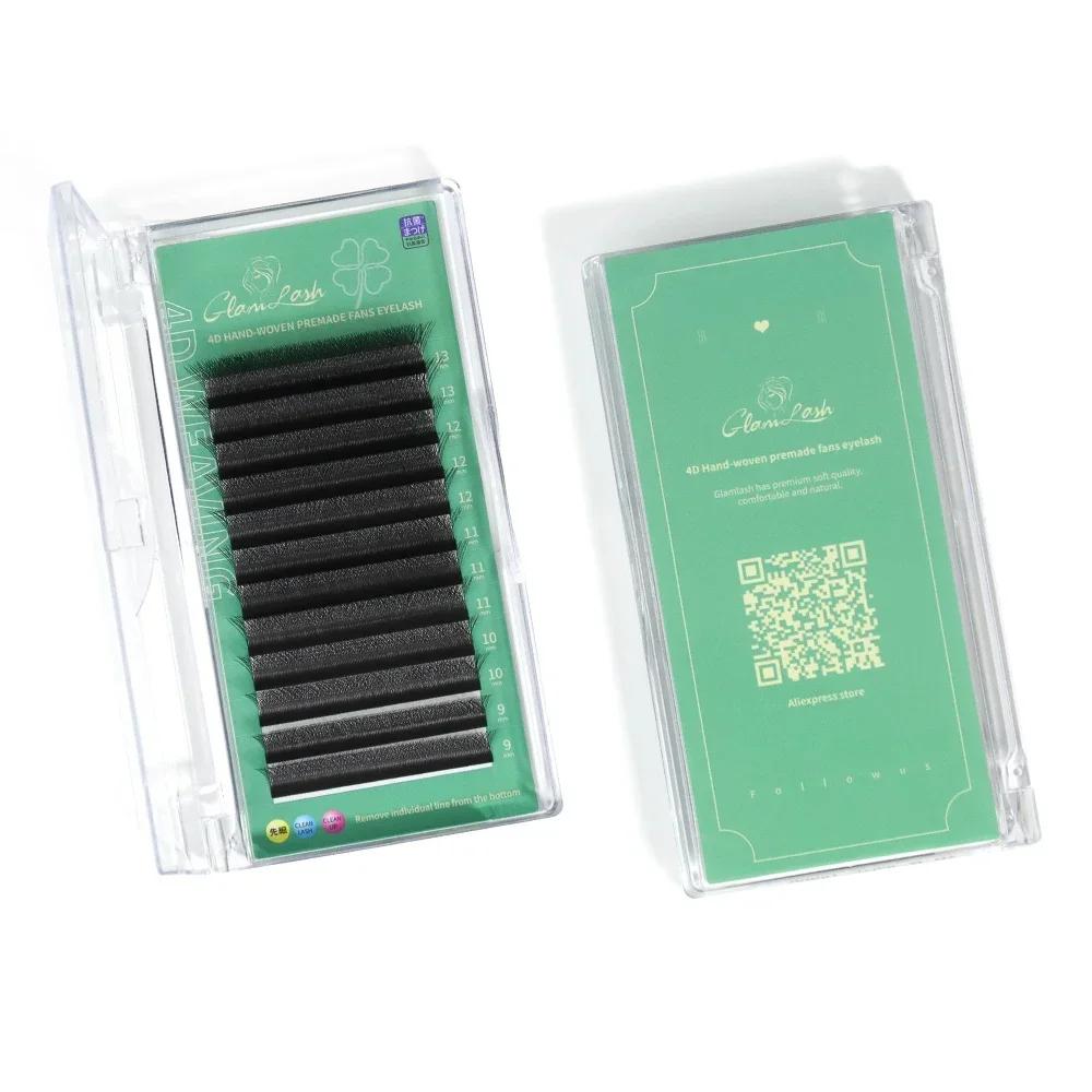 GLAMLASH 4D5D Extension de cils en forme de W ventilateurs de Volume préfabriqués cils de Style W Fa