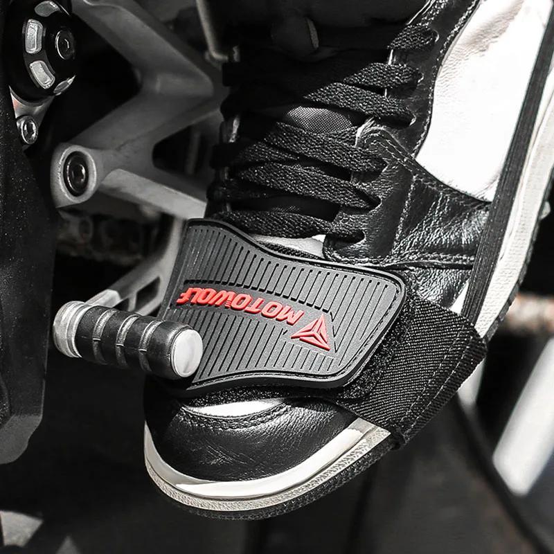 Couvre-chaussures de moto, coussinet de changement de vitesse, réglable et Durable, protecteur de bo