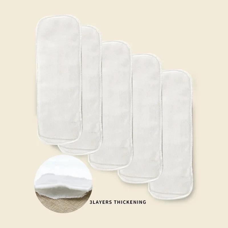 Couches réutilisables pour bébé, 10 pièces/5 pièces, lavables, en coton écologique, couches en tissu