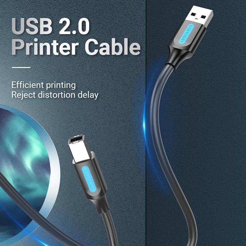 Vention USB câble d'imprimante USB 3.0 2.0 Type A mâle à B mâle câble pour Canon Epson HP ZJiang imp