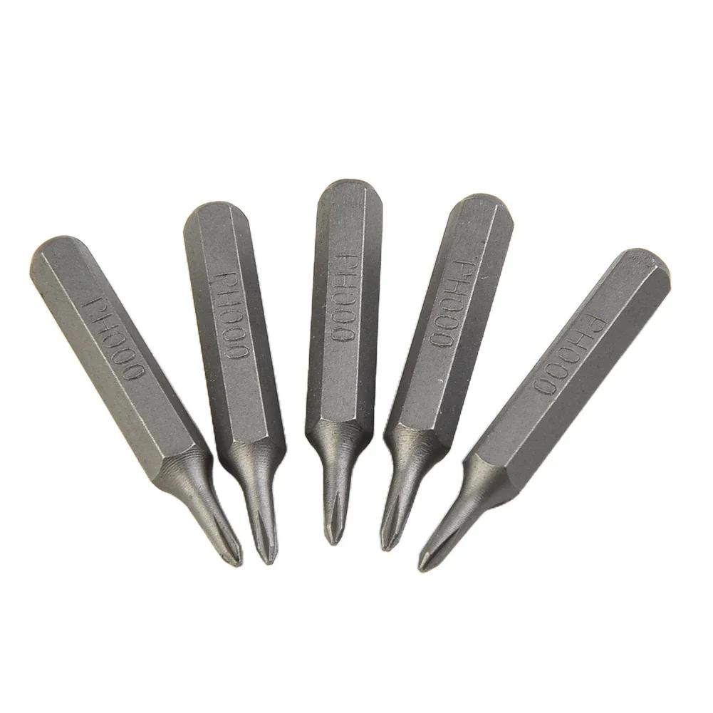 Embouts de tournevis cruciforme H4 × 28mm PH0000 PH000 PH00 PH0 PH1 PH2 4mm tige hexagonale bricolag