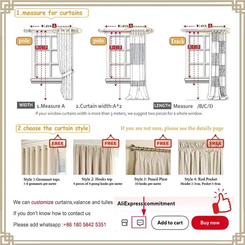 Rideaux Jacquard en Chenille Crème de Luxe, Style Français Moderne, pour Salon, Chambre à Coucher, S