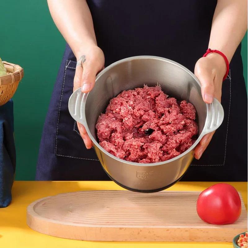 Hachoir à viande multifonctionnel, robot culinaire domestique, hachoir à viande électrique en acier 