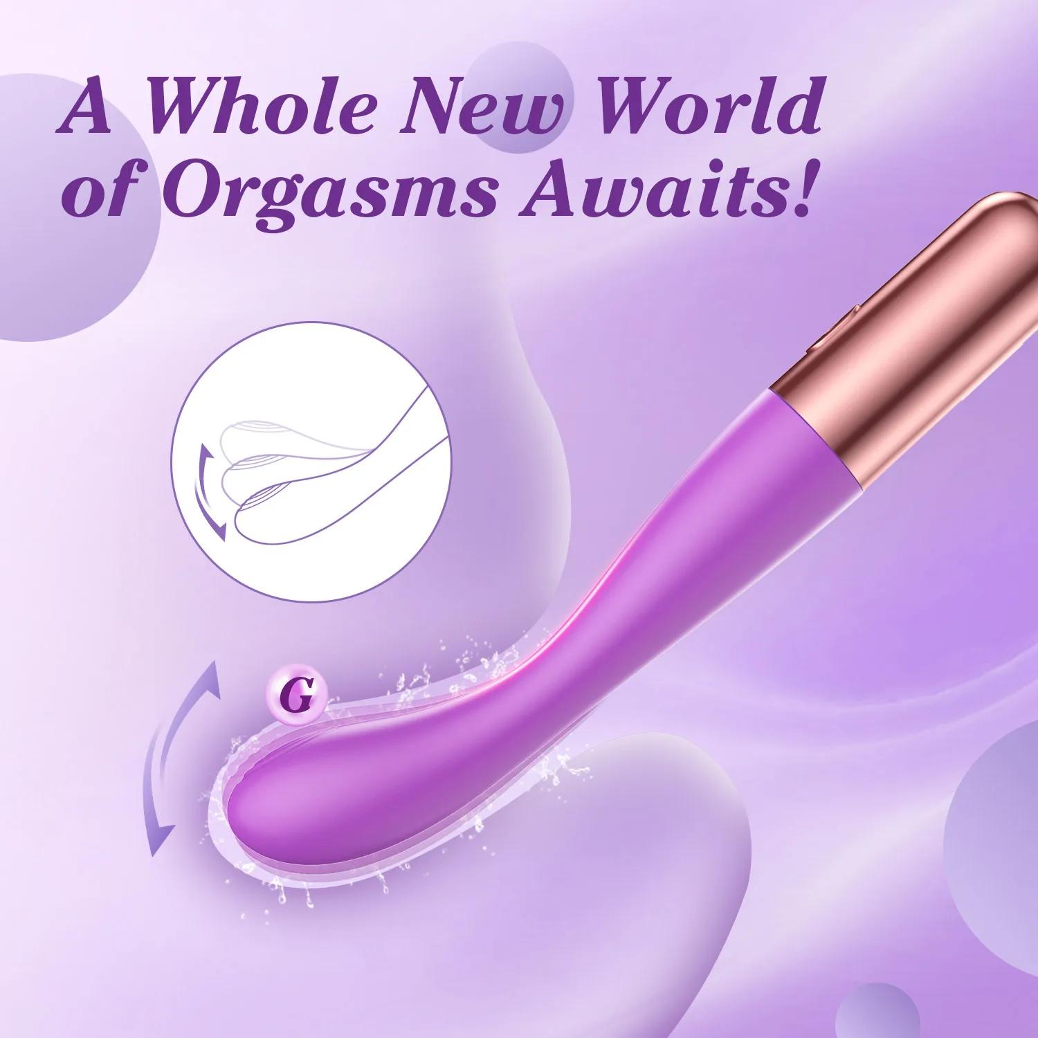 Kushor-Vibromasseur en Silicone Souple pour Femme, StiLiban ateur de Clitoris et Vagin, Jouets Sexue