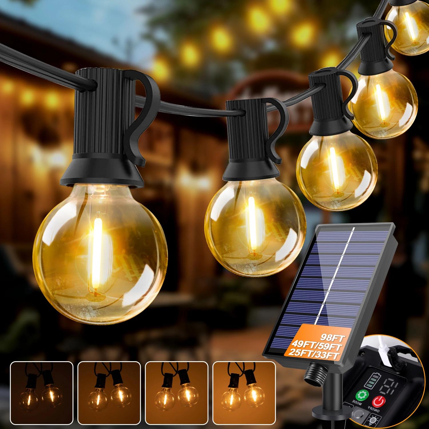 Led G40 Globe solaire Led chaîne lumières extérieure étanche incassable solaire suspendus lumières p