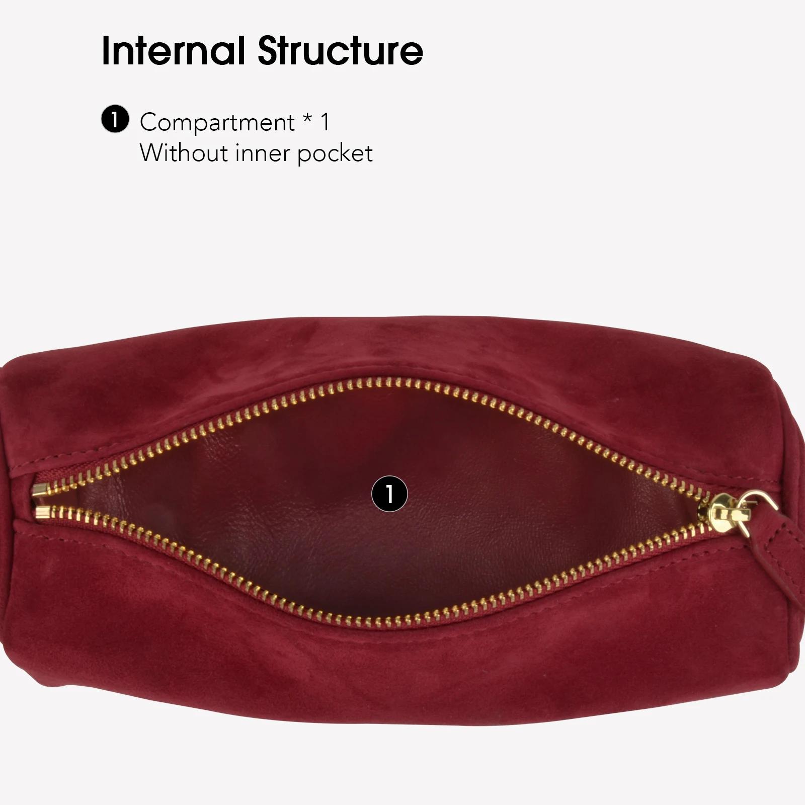 Matna-Petit sac à main en cuir suédé, sac à bandoulière en peau de mouton véritable rouge, initié à