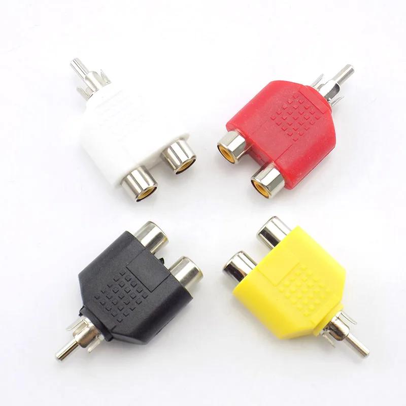 Connecteur RCA séparateur en Y, convertisseur de prise Audio-vidéo AV 1 mâle à 2 femelles, Kit adapt