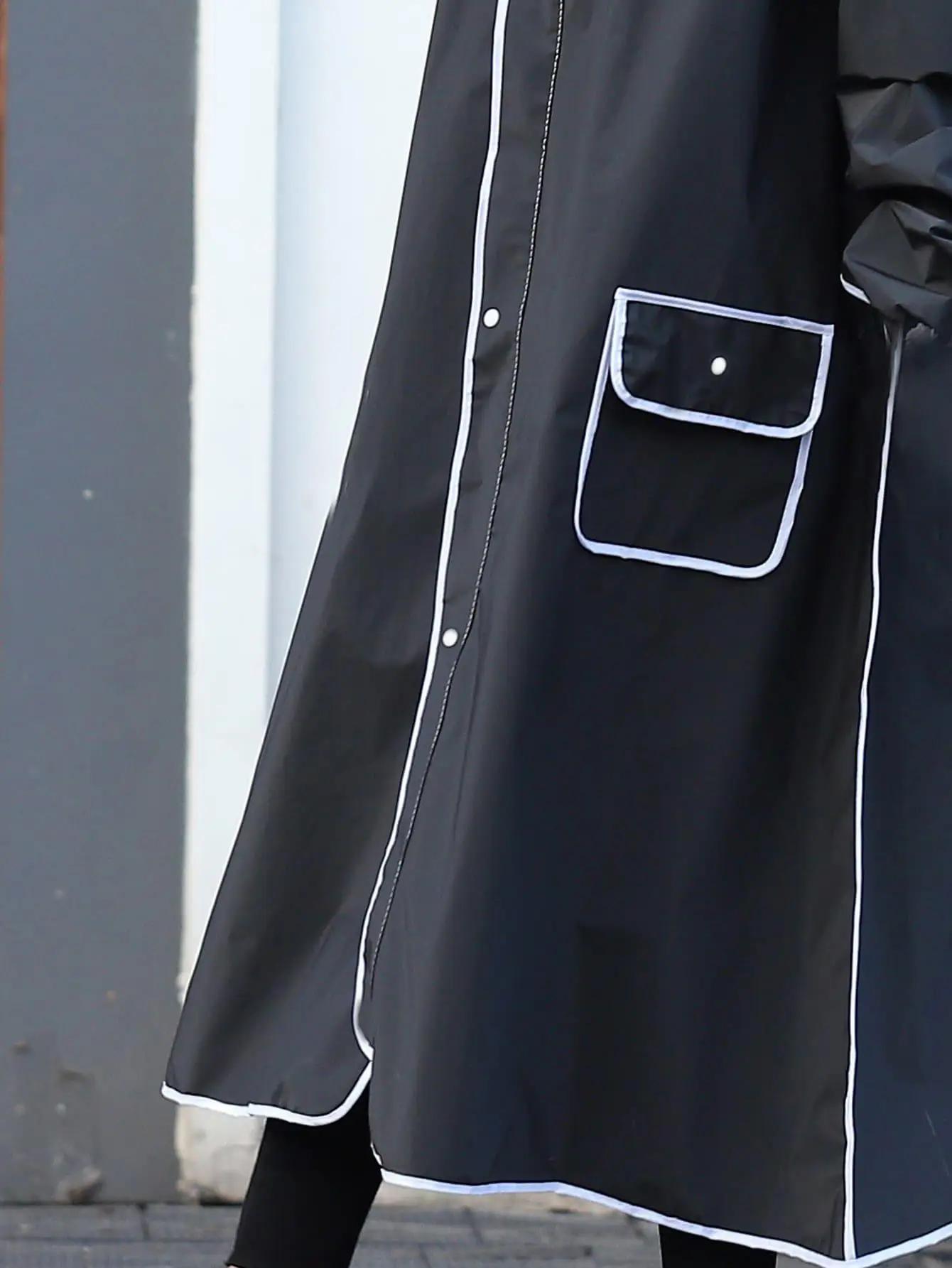 Long imperméable tout le corps résistant à la pluie vélo électrique unique femme mâle mode étudiant 