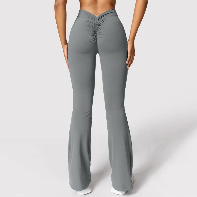 Mode Micro corne Leggings femmes v-back taille pantalons de sport taille haute Push Up fesses pantal