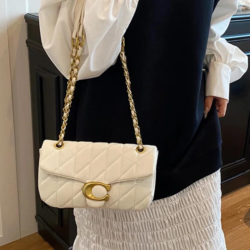 Sac à main de style féminin haut de gamme - Sac pour femme avec sangle en chaîne à motif de diamant,