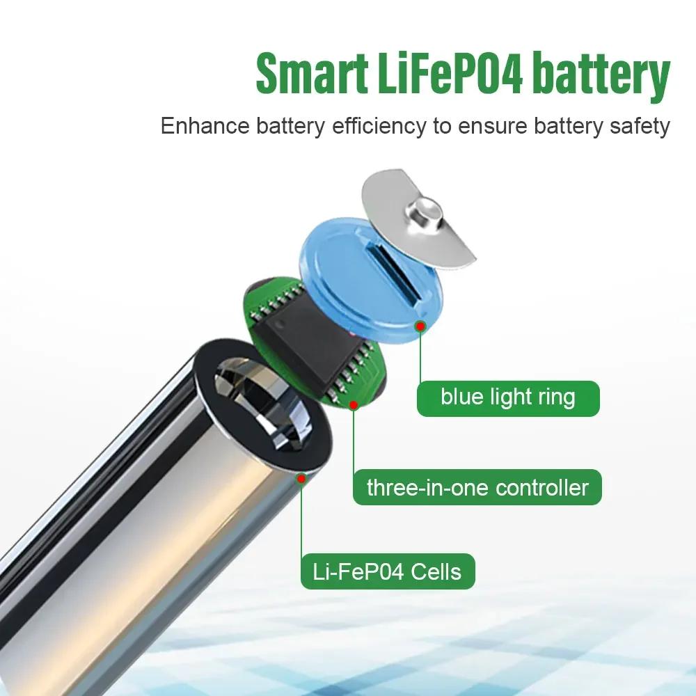 Soshine AA 14500 LiFePO4 batterie 3.2V 700mAh batterie Rechargeable 1000 Cycles temps pour souris sa